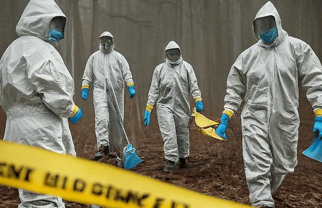 Biohazard Cleanup Equipment in Use